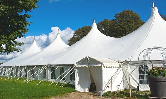 multiple portable restrooms for large-scale outdoor events, ensuring availability for all guests in Sunrise, FL